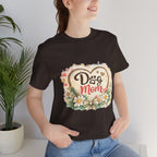 Dog Mom T-Shirt – Floral Heart Paw Design