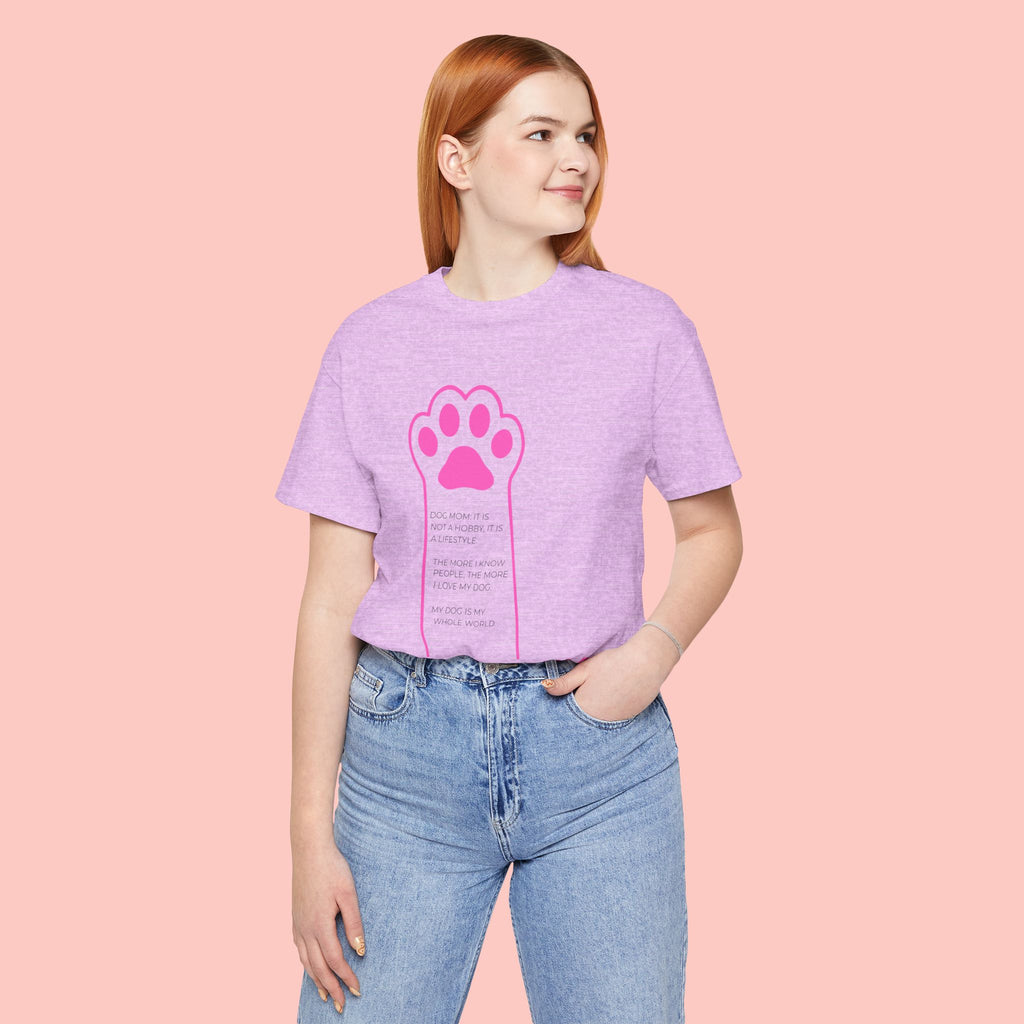 Blessed Dog Mom T-Shirt — Pink Paw Graphic Tee