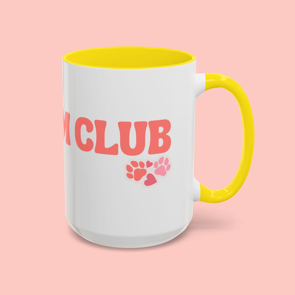 Mom Club Coffee Mug — Cute Paw Print Accent Mug for Dog Moms (11/15 oz)