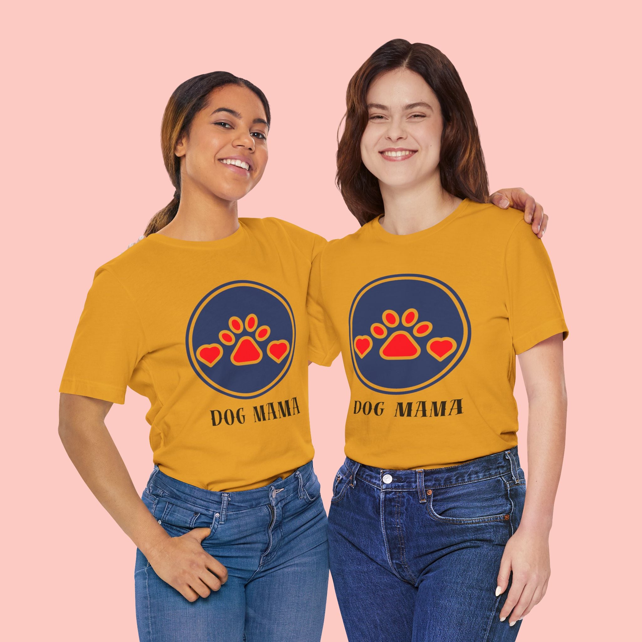 Dog Mama T-Shirt — Cute Paw & Heart Graphic Tee for Dog Lovers