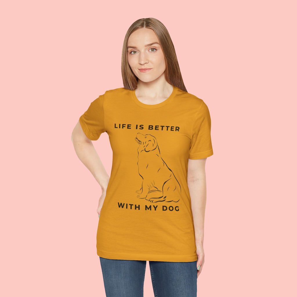 Dog Lover T-Shirt – “Life Is Better With My Dog” Graphic Tee
