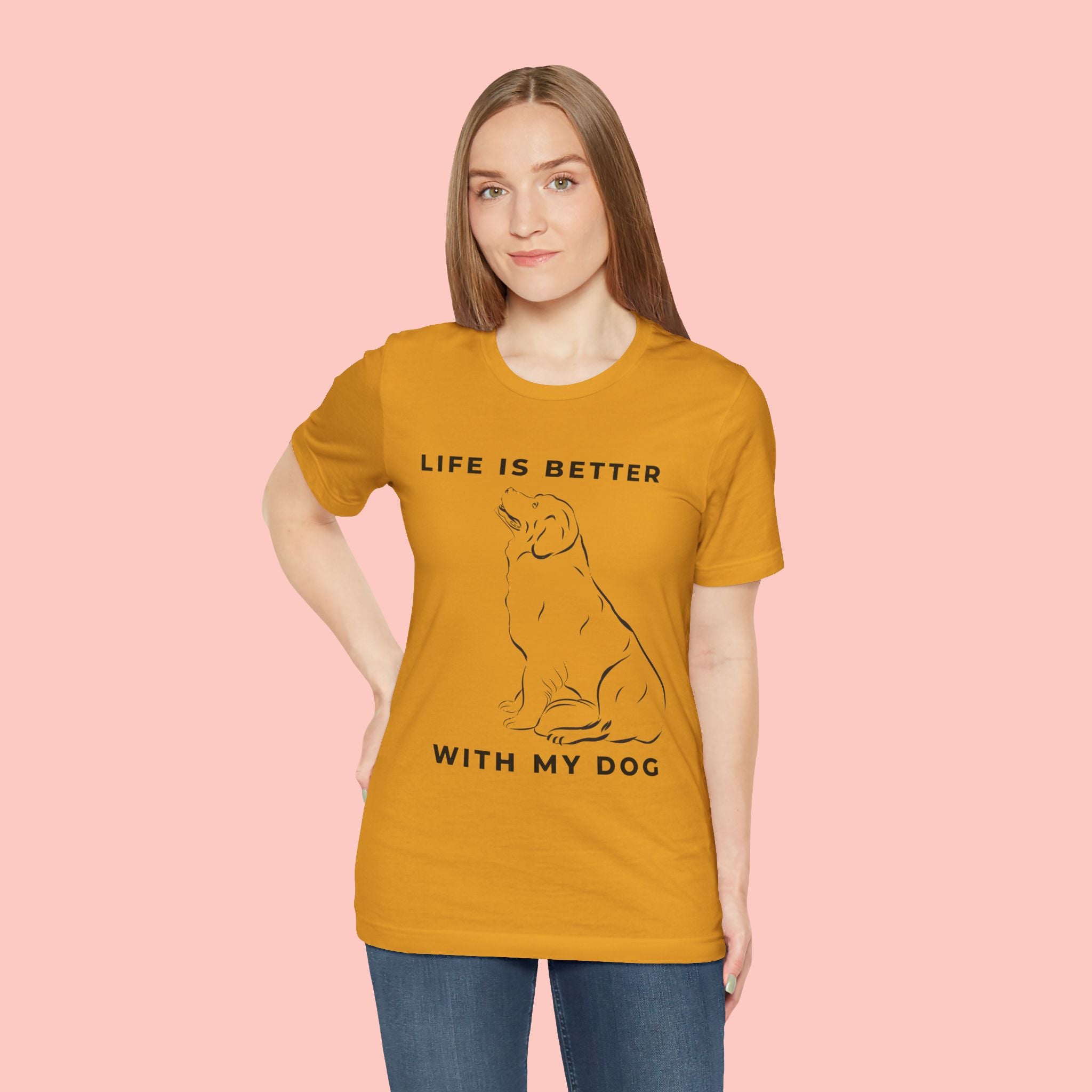 Dog Lover T-Shirt – “Life Is Better With My Dog” Graphic Tee