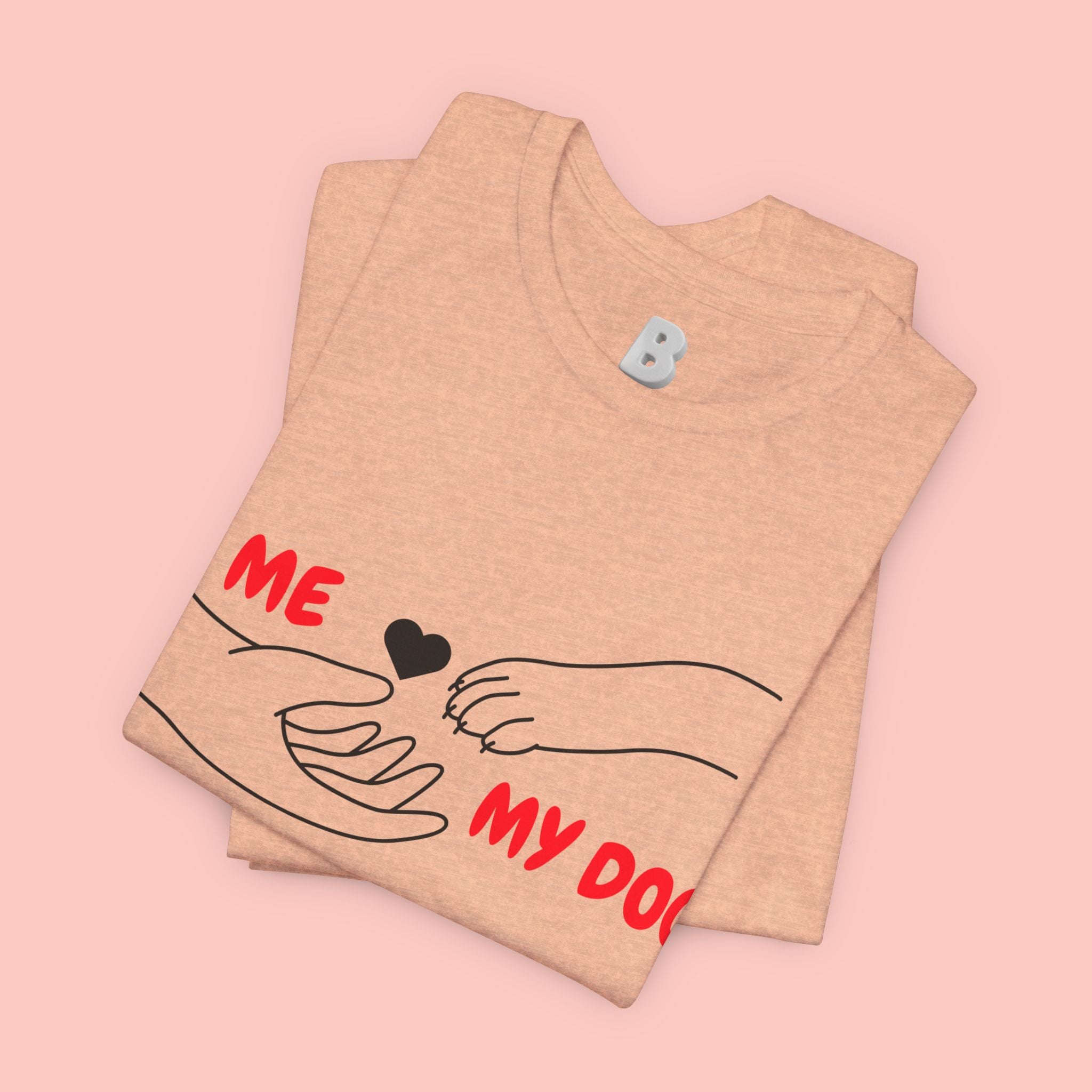 T-Shirt — "Me  My Dog" Minimalist Paw & Hand Illustration