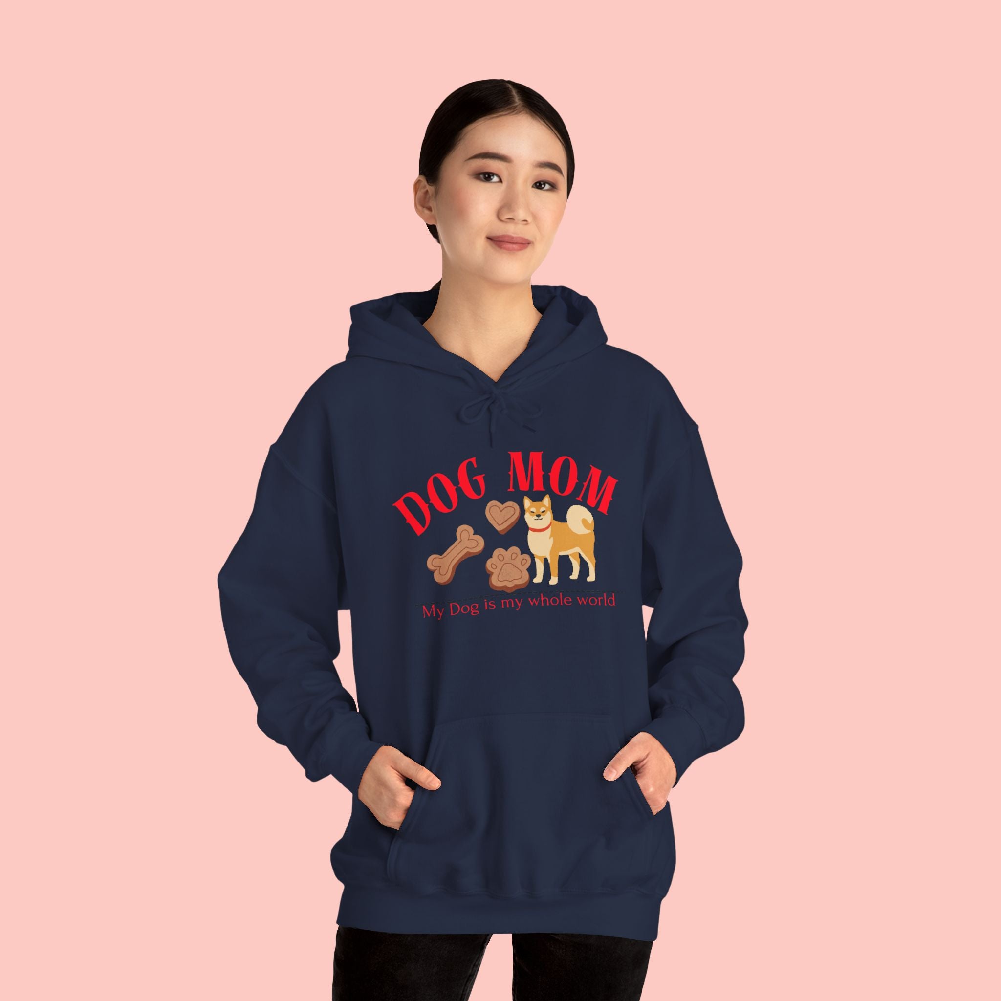 Dog Mom Hoodie – Cute Dog Paw & Bone Graphic Sweatshirt