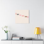 Best Dog Mom Ever Canvas Wall Art — Pink Paw & Bow Matte Stretched Canvas