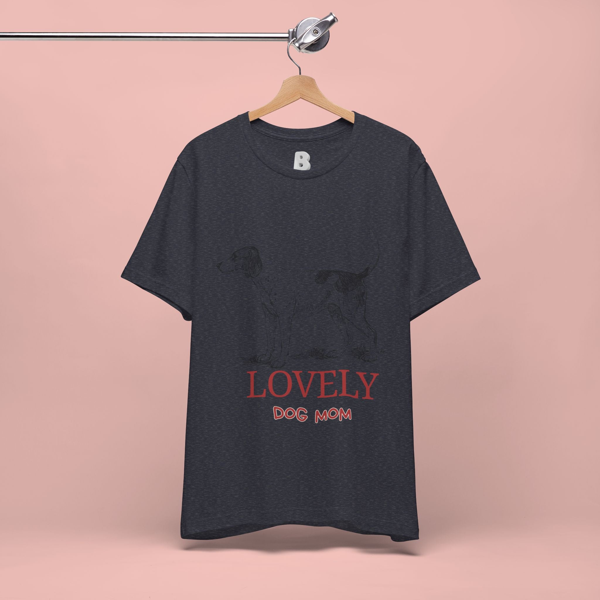 Lovely Dog Mom T-Shirt — Vintage Sketch Dog Graphic Tee