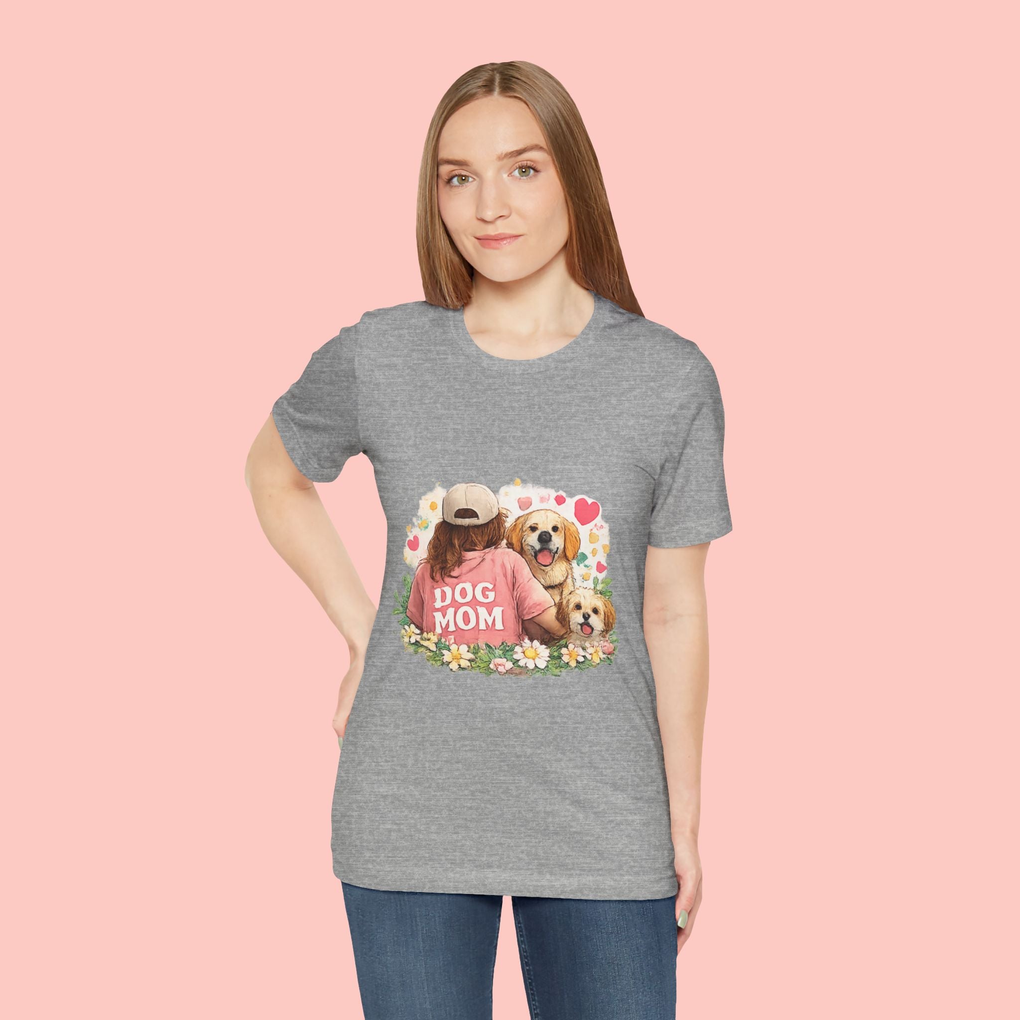 Dog Mom T-Shirt — Cute Floral Puppy Tee for Dog Lovers