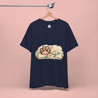 Dog Paw Floral T-Shirt — Cute Paw Print, Bone & Daisies Tee