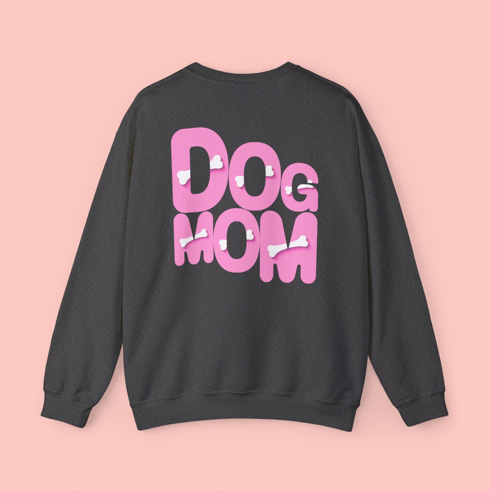 Dog Mom Sweatshirt — Cute Pink Graphic Crewneck for Pet Lovers