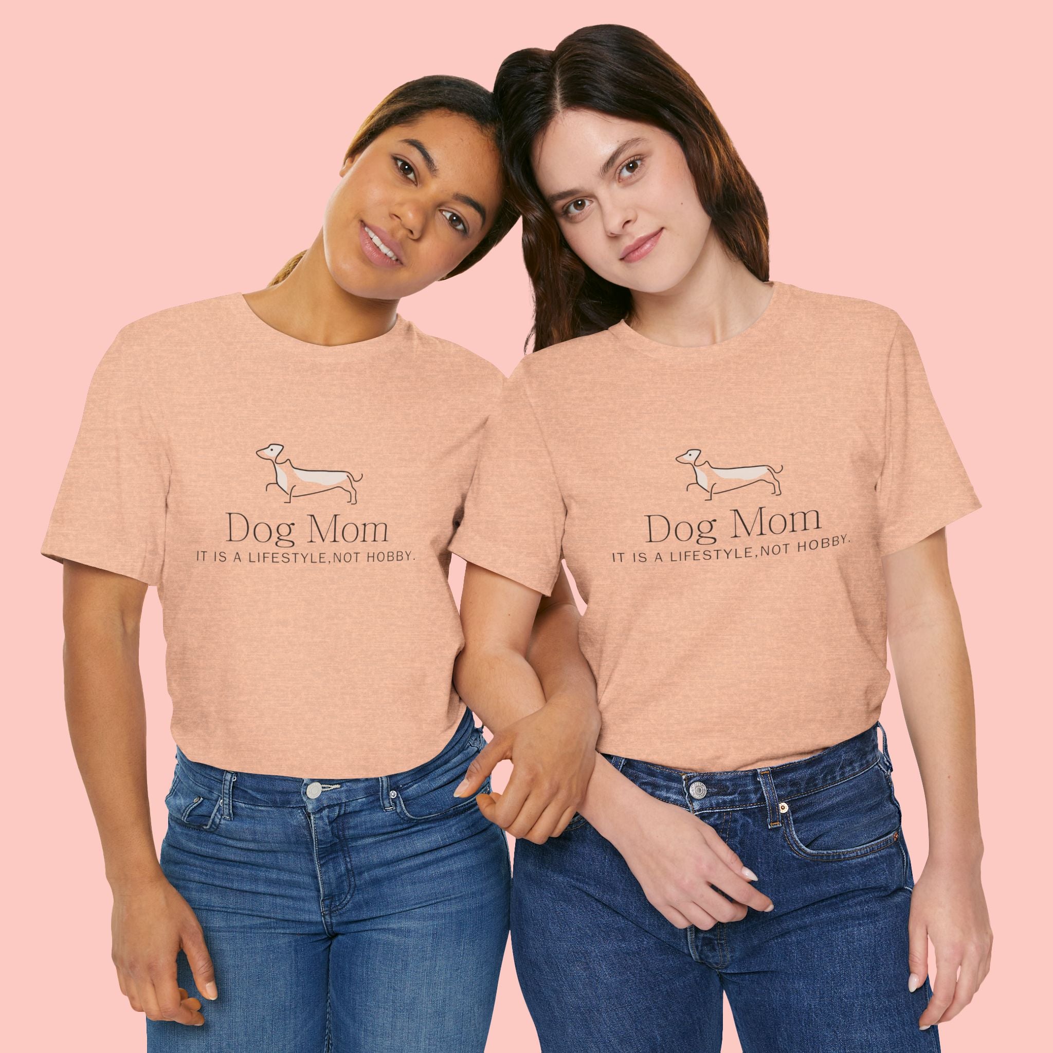 Dog Mom Tee — "Dog Mom: It Is A Lifestyle, Not Hobby" Cute Dachshund Graphic T-Shirt