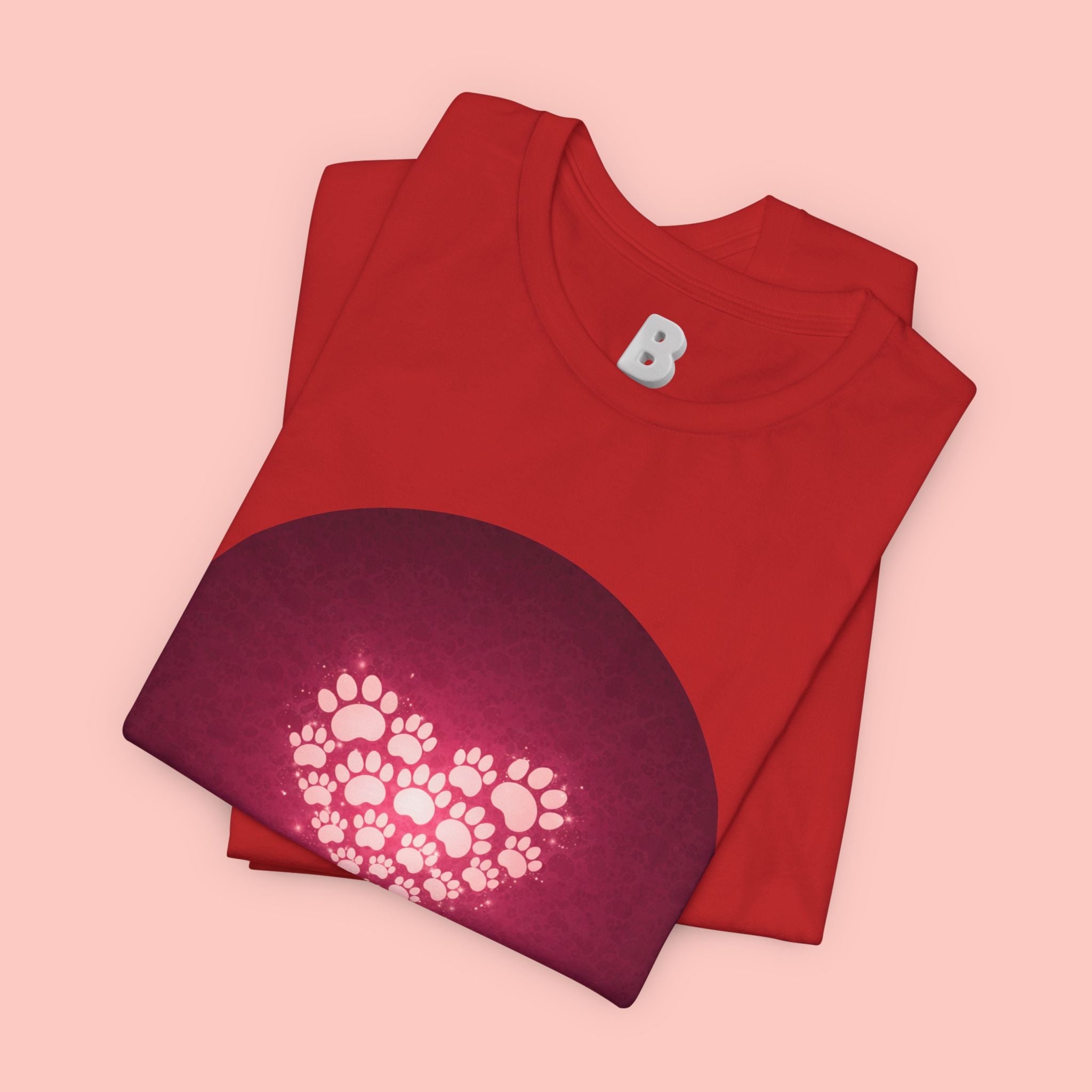 Paw Print Heart T‑Shirt — Cute Pet Lover Tee