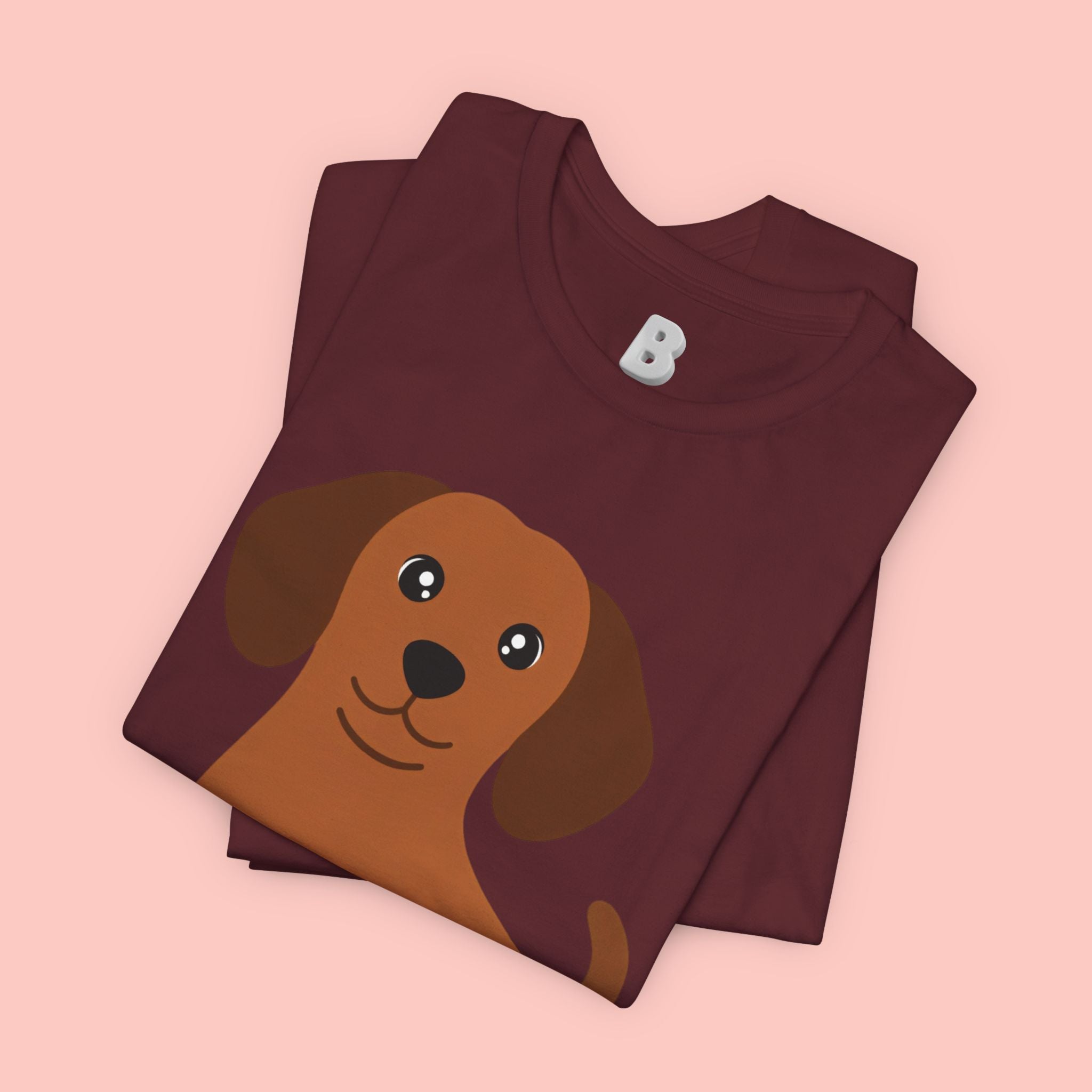 Dachshund Puppy Graphic T-Shirt — Cute Brown Dog Tee