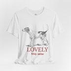 Lovely Dog Mom T-Shirt — Vintage Sketch Dog Graphic Tee
