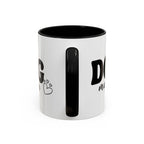 Dog Mama Accent Coffee Mug — Cute Black & White Pet Lover Gift (11/15oz)