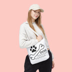 Dog Mama Tote Bag — Paw Print & Bone Graphic Canvas Shopper