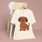 Dachshund Puppy Graphic T-Shirt — Cute Brown Dog Tee