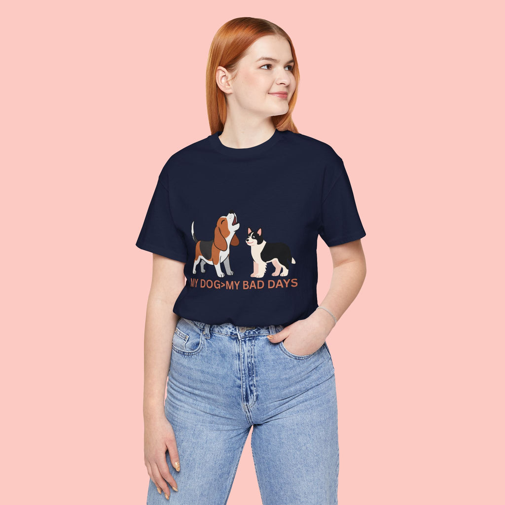 My Dog > My Bad Days T‑Shirt — Cute Beagle & Corgi Graphic Tee for Dog Lovers