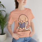 Paw Prints On My Soul T‑Shirt — Cute Reading Puppy Graphic Tee