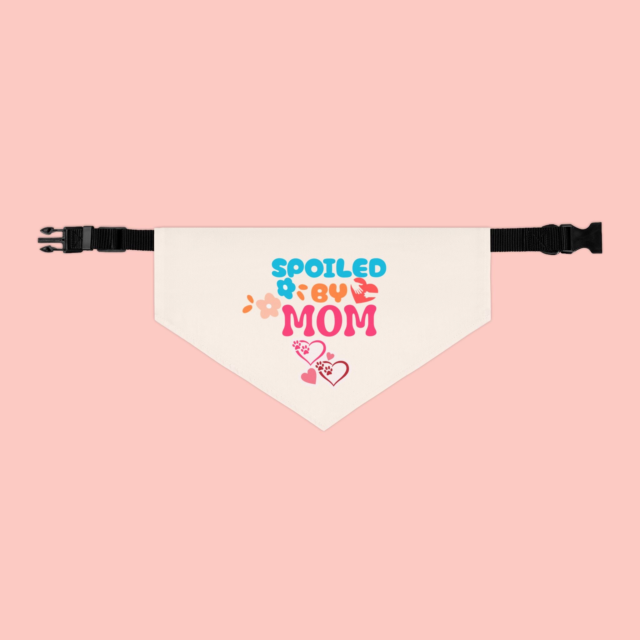 Spoiled by Mom Pet Bandana Collar — Cute Dog & Cat Accessory for Pet Moms