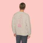 Dog Mom Crewneck Sweatshirt — Pink Minimalist Dog Outline