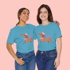 Mommy’s Dachshund Tee – Cute Dog with Rose “For Mom” Shirt