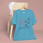 Dog Cuddle Tee – "Would Rather Cuddle My Dog" Paw Print Floral T-Shirt
