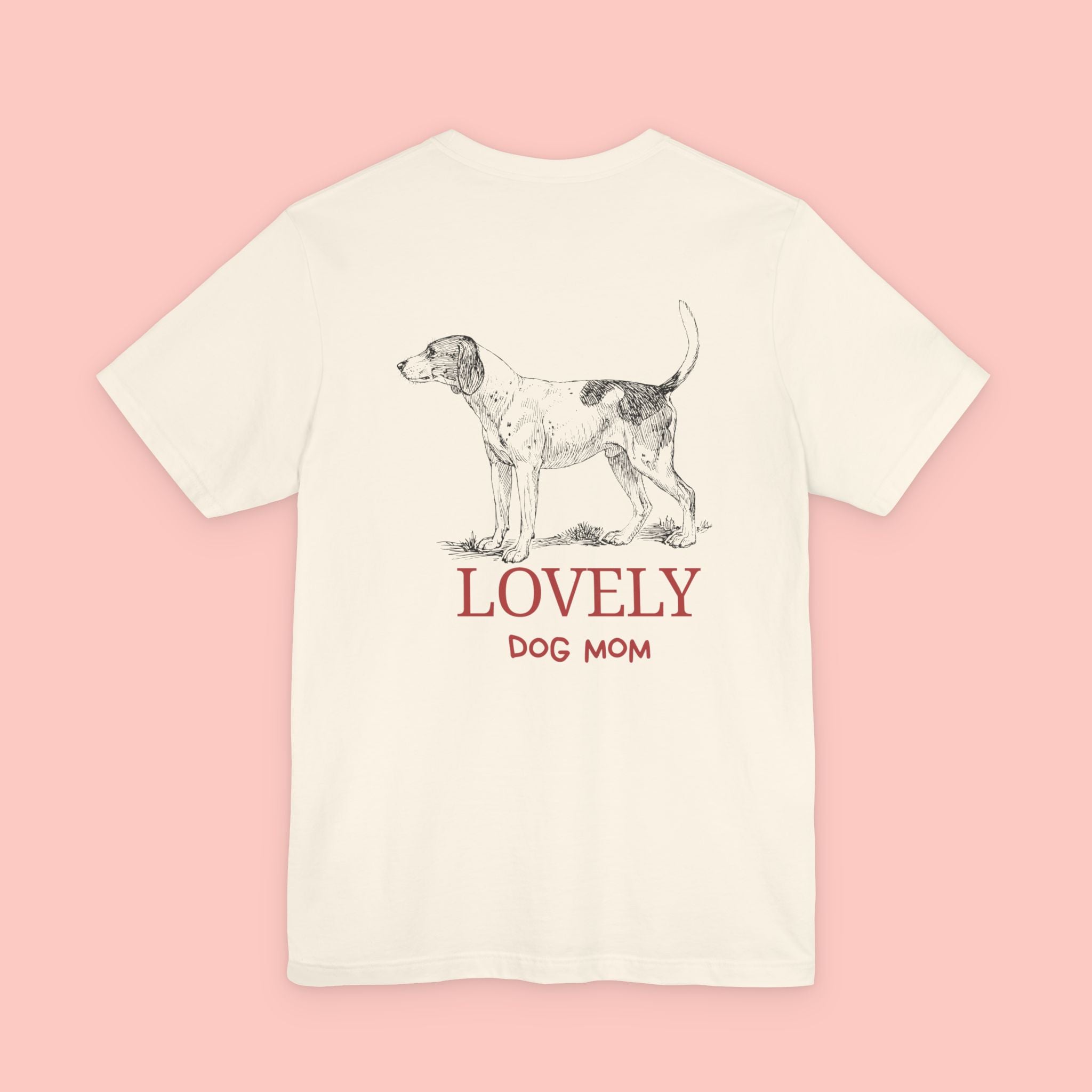 Lovely Dog Mom T-Shirt — Vintage Hunting Dog Illustration