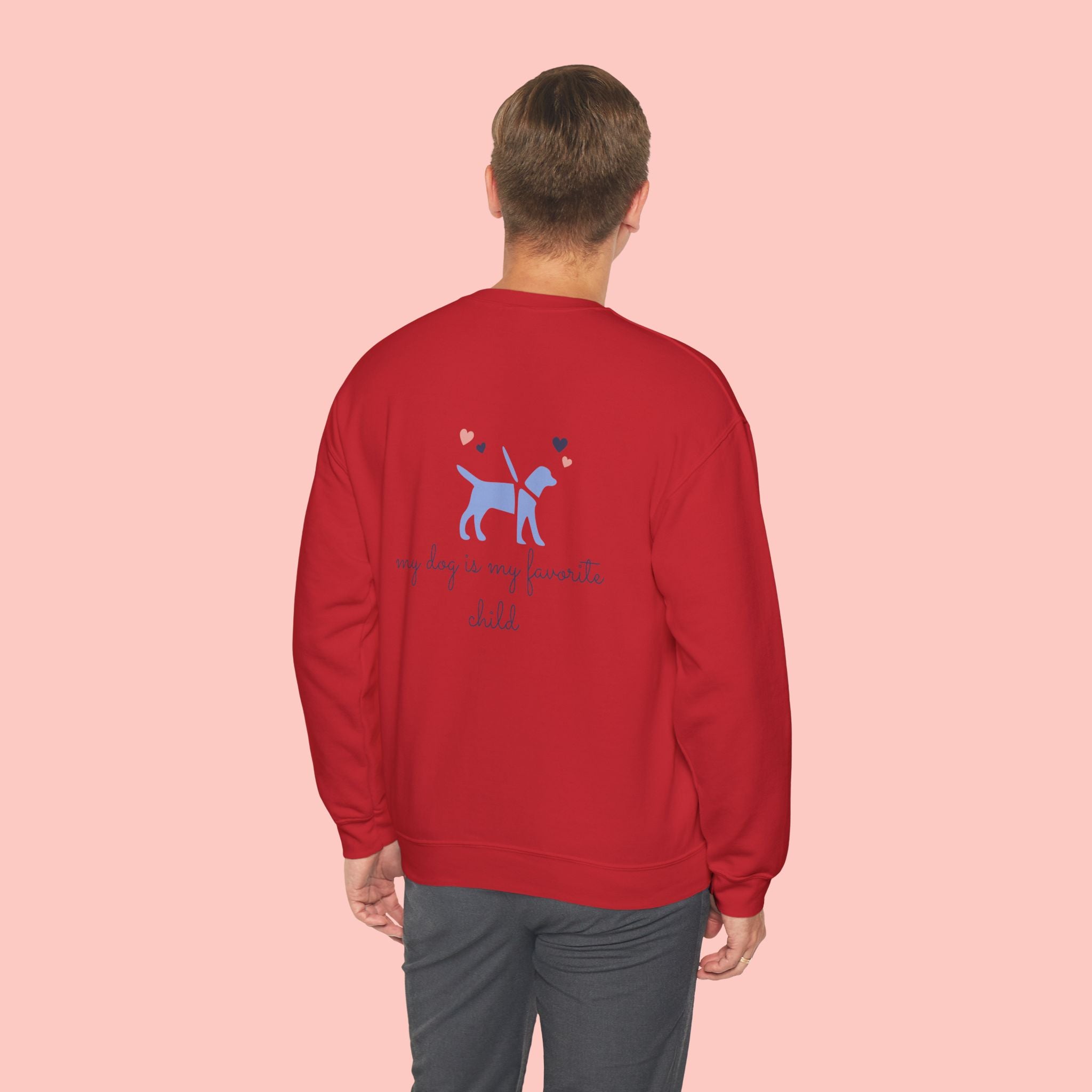 Dog Mom Crewneck Sweatshirt — "My Dog Is My Favorite Child" Graphic