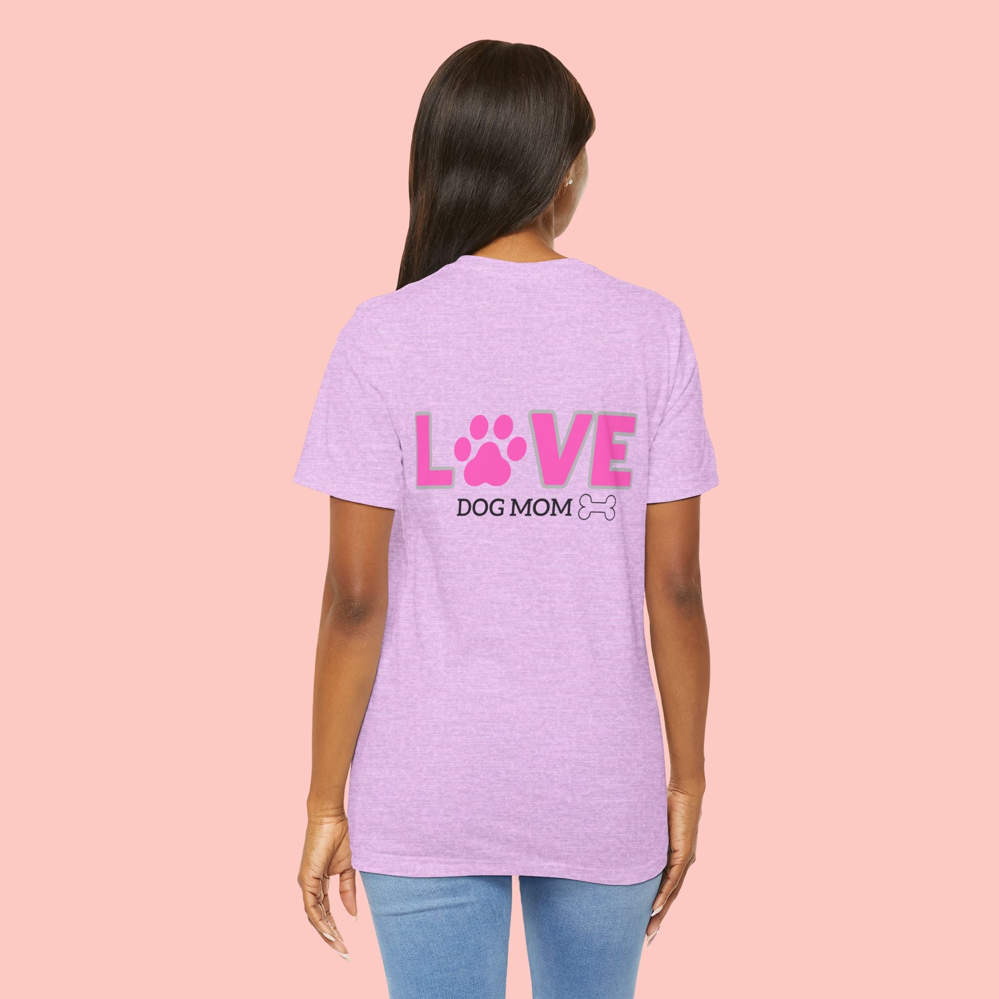 Dog Mom Love T-Shirt — "LOVE" Paw Graphic Tee