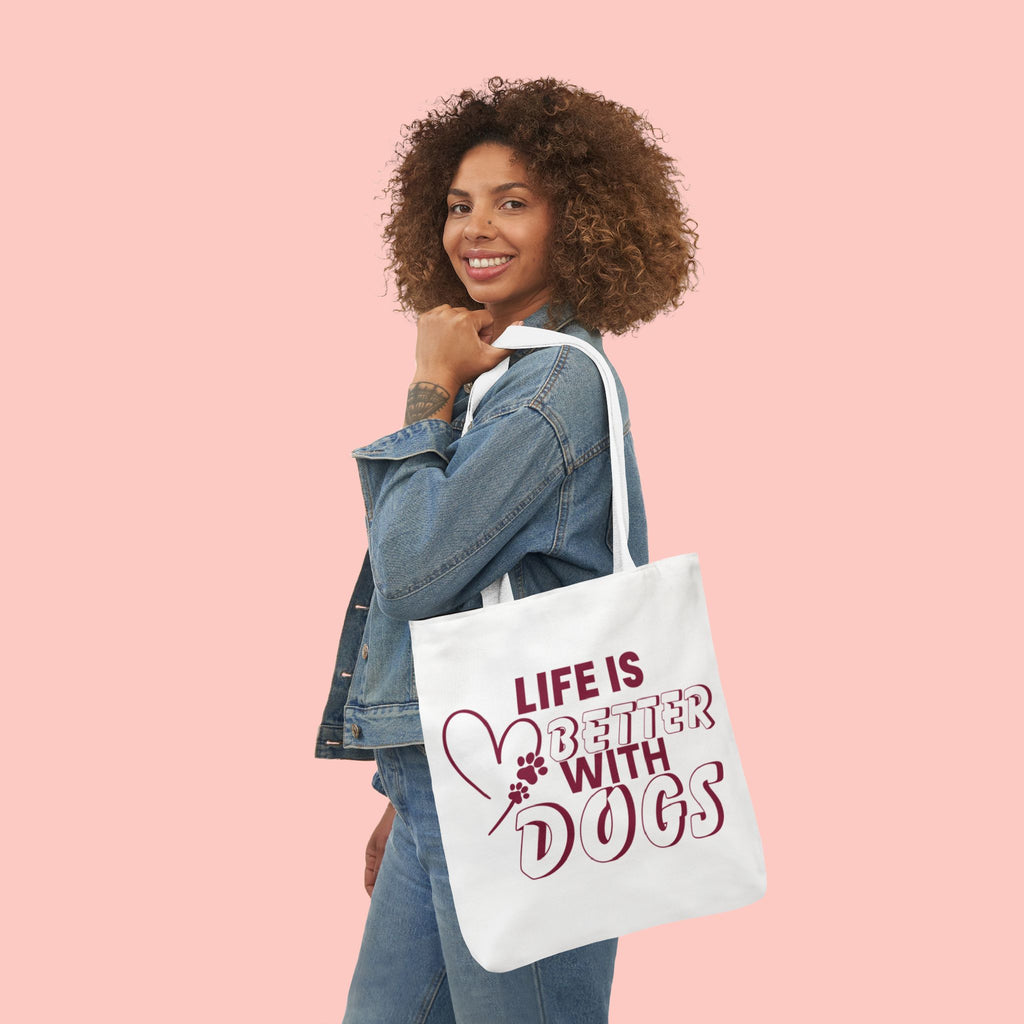 Life Is Better With Dogs Canvas Tote Bag