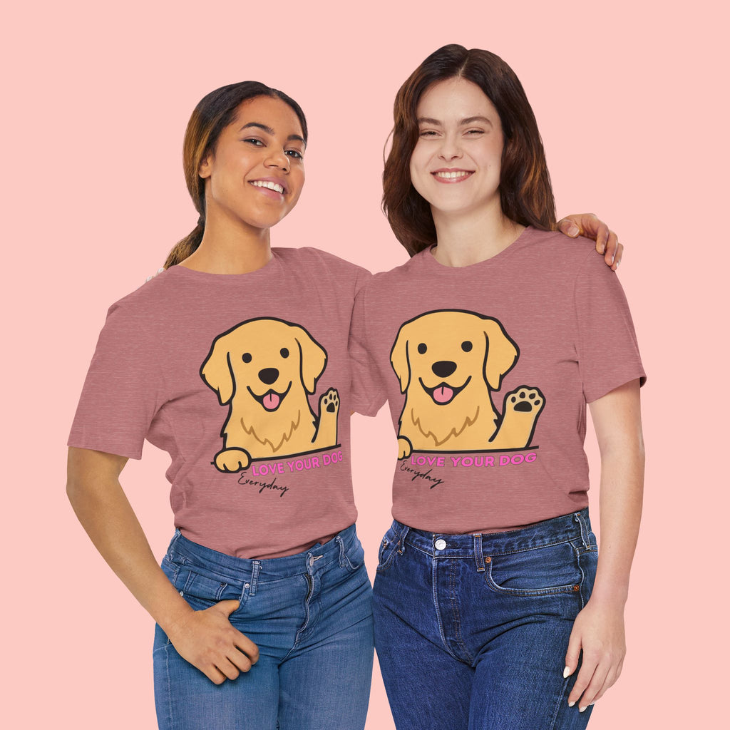 Love Your Dog Tee — Cute Golden Retriever Graphic T-Shirt