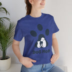 Dog Mom T‑Shirt — Paw Print with Dog & Puppy Graphic