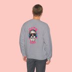 Cute Dog Crewneck Sweatshirt – Cute Dog with Headphones Graphic