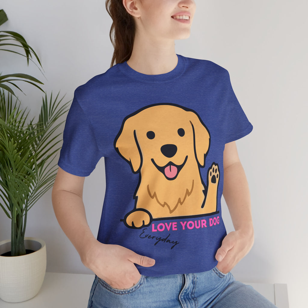 Love Your Dog Tee — Cute Golden Retriever Graphic T-Shirt