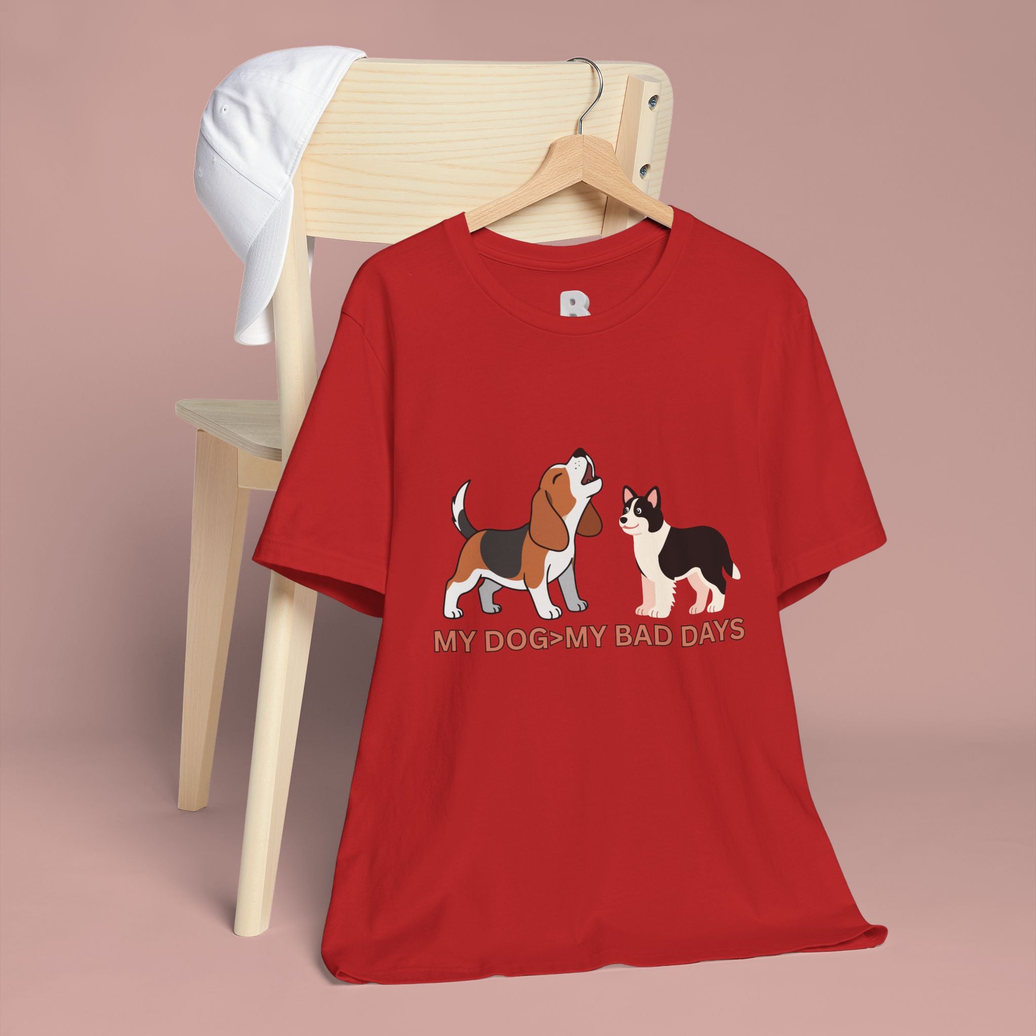 My Dog > My Bad Days T‑Shirt — Cute Beagle & Corgi Graphic Tee for Dog Lovers