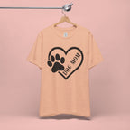 Dog Mom Heart Paw T-Shirt