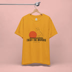 Enjoy the Morning Dog T-Shirt — Graphic Sunrise Pet Lover Tee