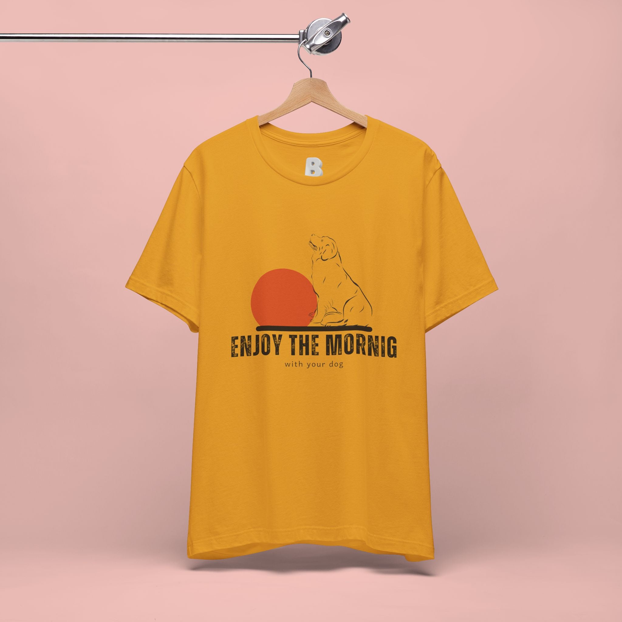 Enjoy the Morning Dog T-Shirt — Graphic Sunrise Pet Lover Tee