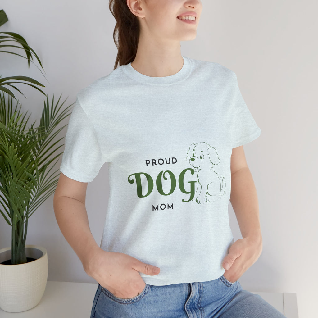 Proud Dog Mom T-Shirt – Cute Paw Print & Puppy Graphic Tee
