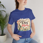 Dog Mom T-Shirt – Floral Paw Heart Graphic Tee