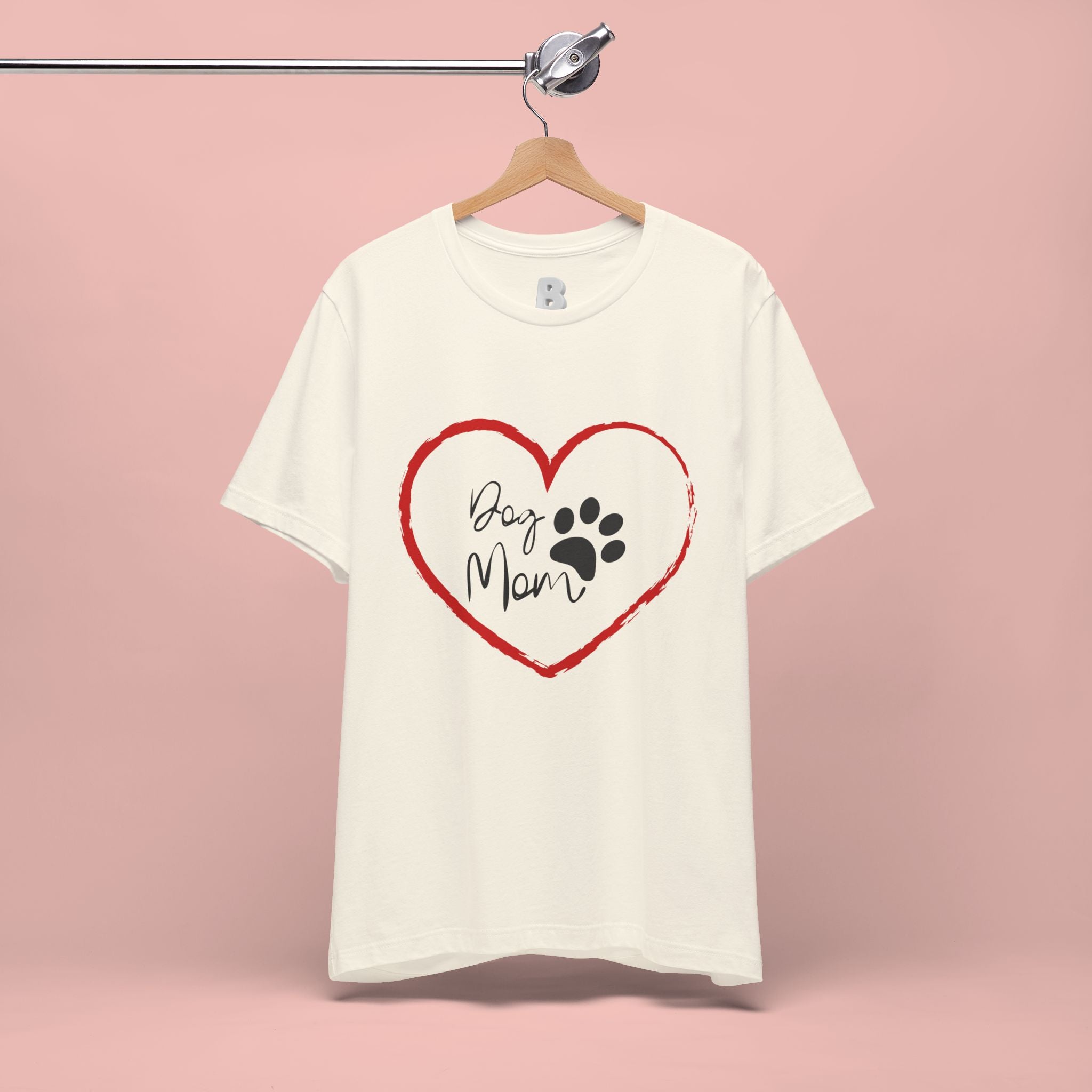 Dog Mom Heart Paw T‑Shirt