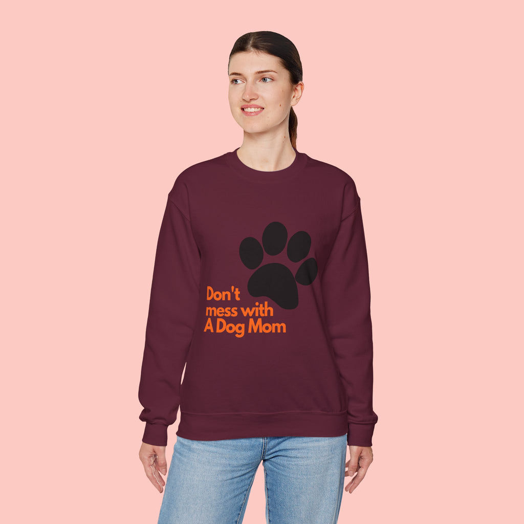 Don't Mess With A Dog Mom Crewneck Sweatshirt