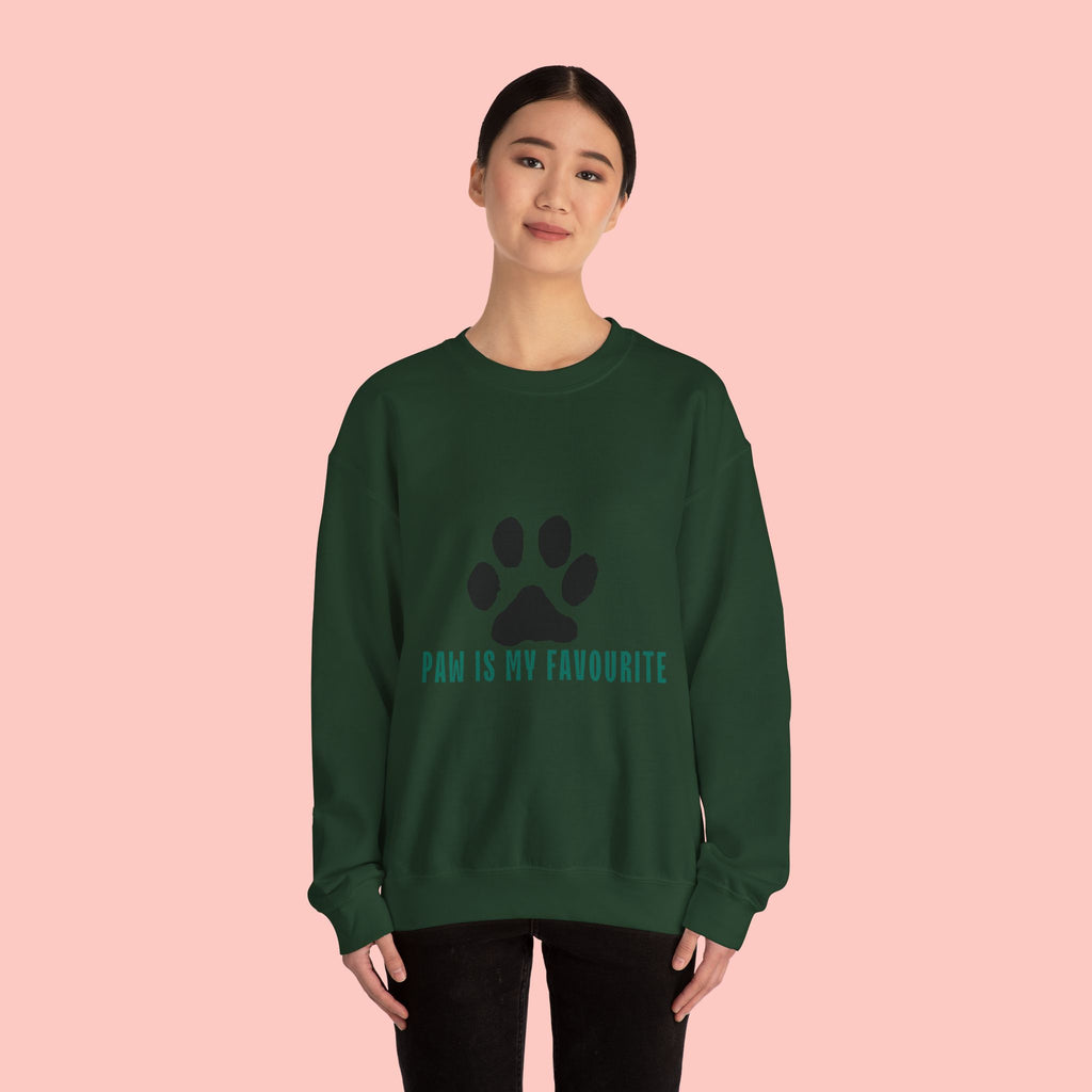 Paw Is My Favourite Sweatshirt – Cute Paw Print Crewneck for Dog & Cat Lovers