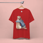 Cuddles Over Everything Tee — Boy Hugging Dog Animal Lover T-Shirt
