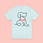 Mom Dog Line Art Tee — Mother's Day Pet Mom T‑Shirt