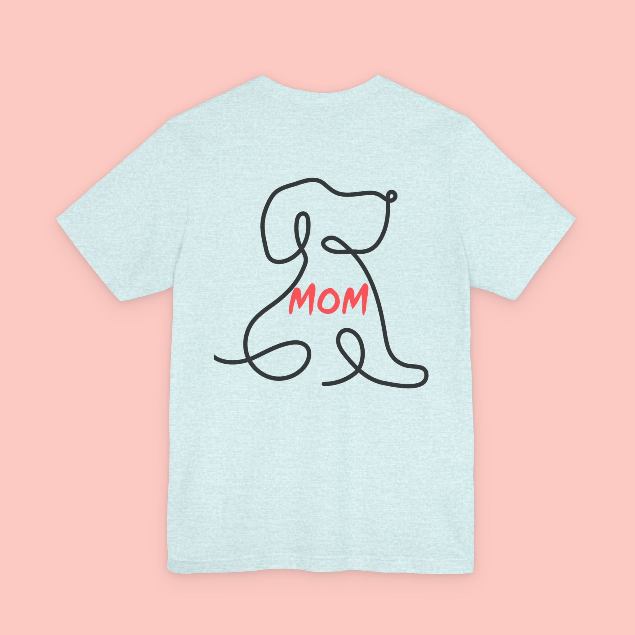 Mom Dog Line Art Tee — Mother's Day Pet Mom T‑Shirt
