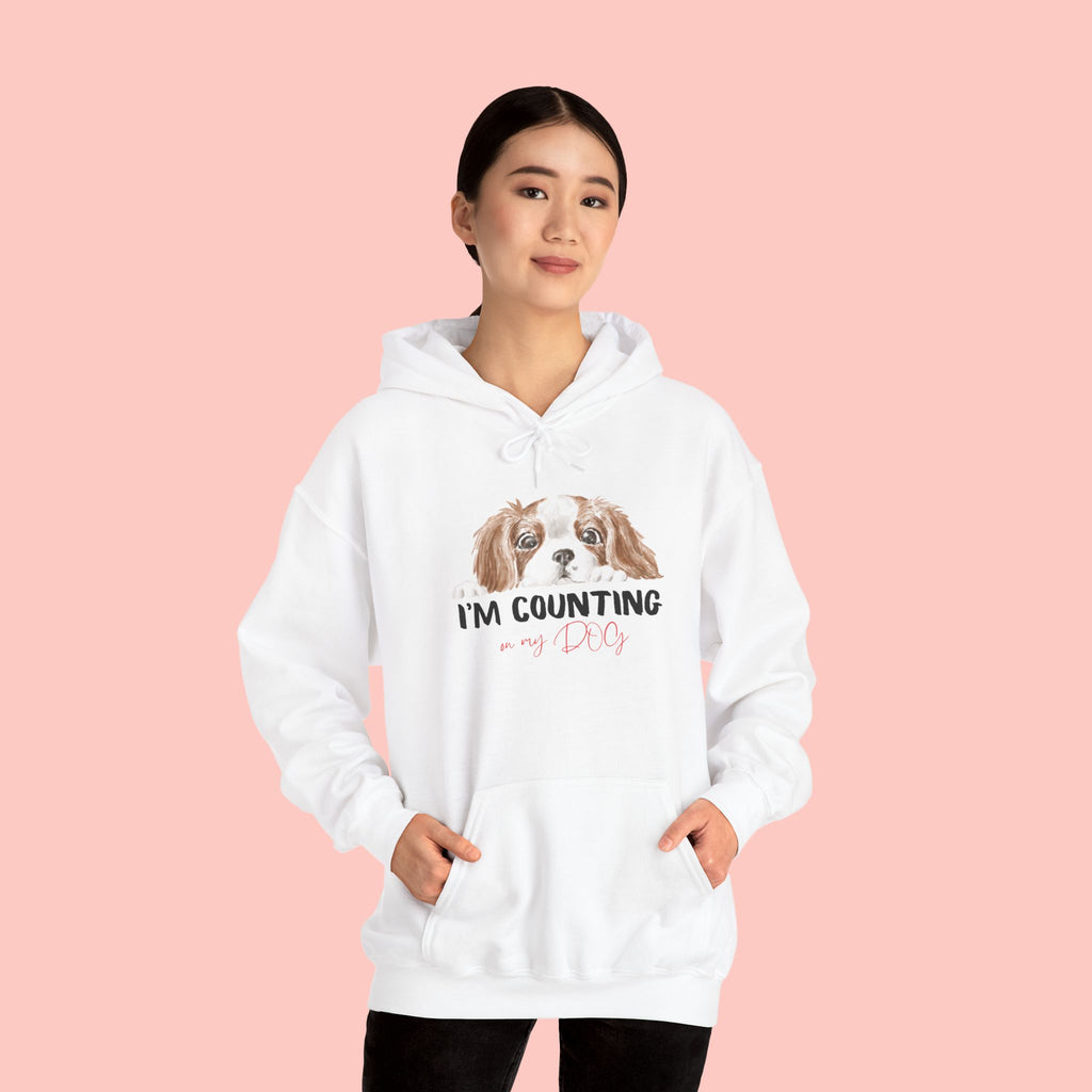 Dog Mom Hoodie – Cute Cavalier King Charles ‘I’m Counting My Dog’ Sweatshirt