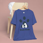 Dog Mom T‑Shirt — Paw Print with Dog & Puppy Graphic