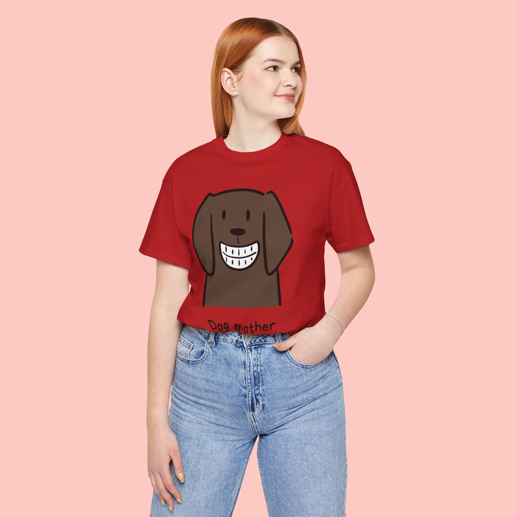 Dog Mother Wine Lover T-Shirt — Cute Cartoon Dog Graphic Tee
