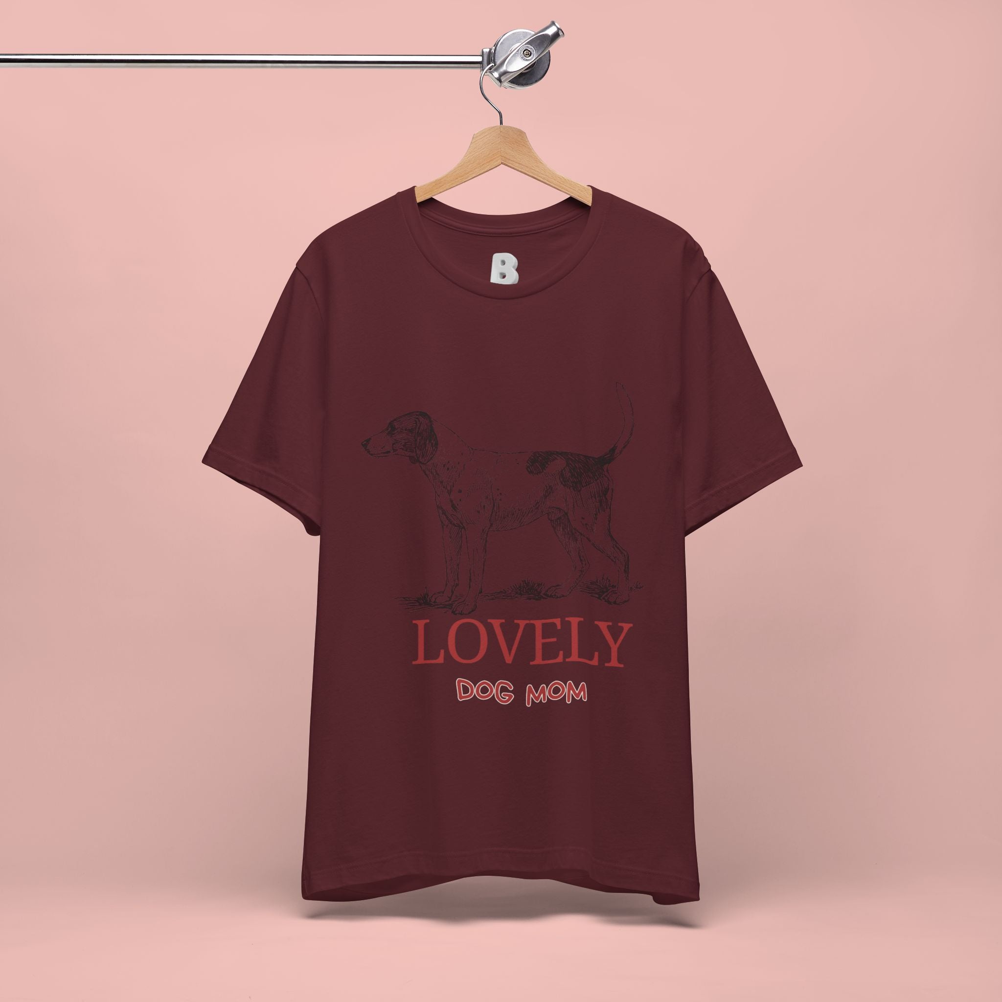 Lovely Dog Mom T-Shirt — Vintage Sketch Dog Graphic Tee
